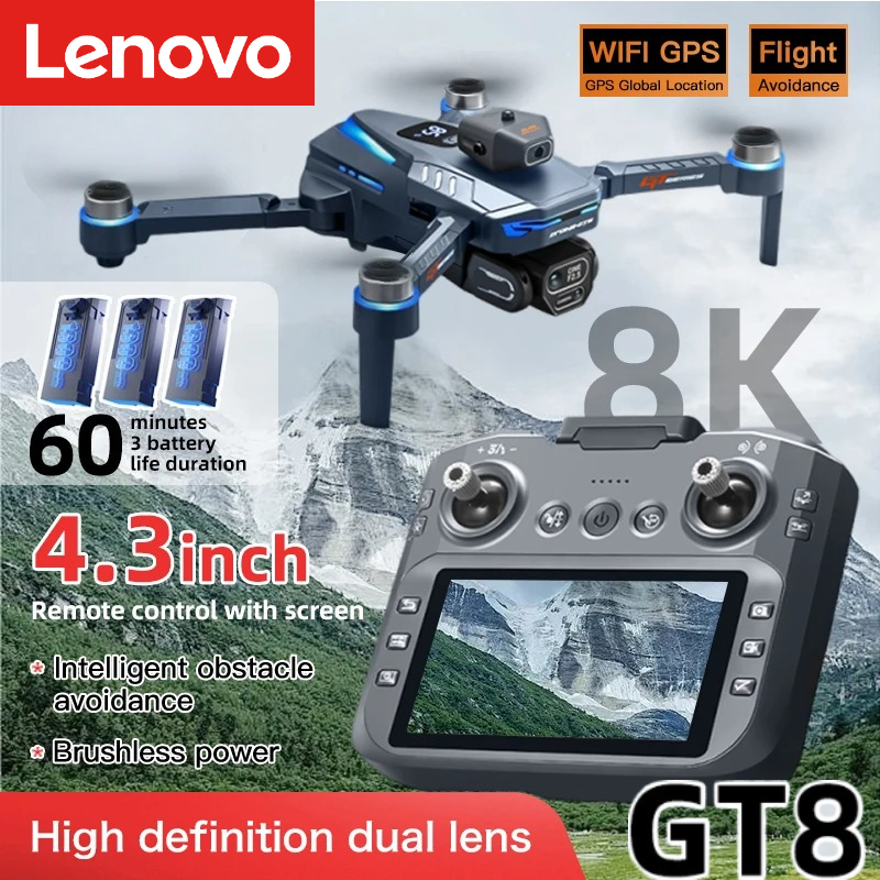 Fpv Drone Kit - Lenovo GT8 Drohne 8K Professionelle Dual-Kamera